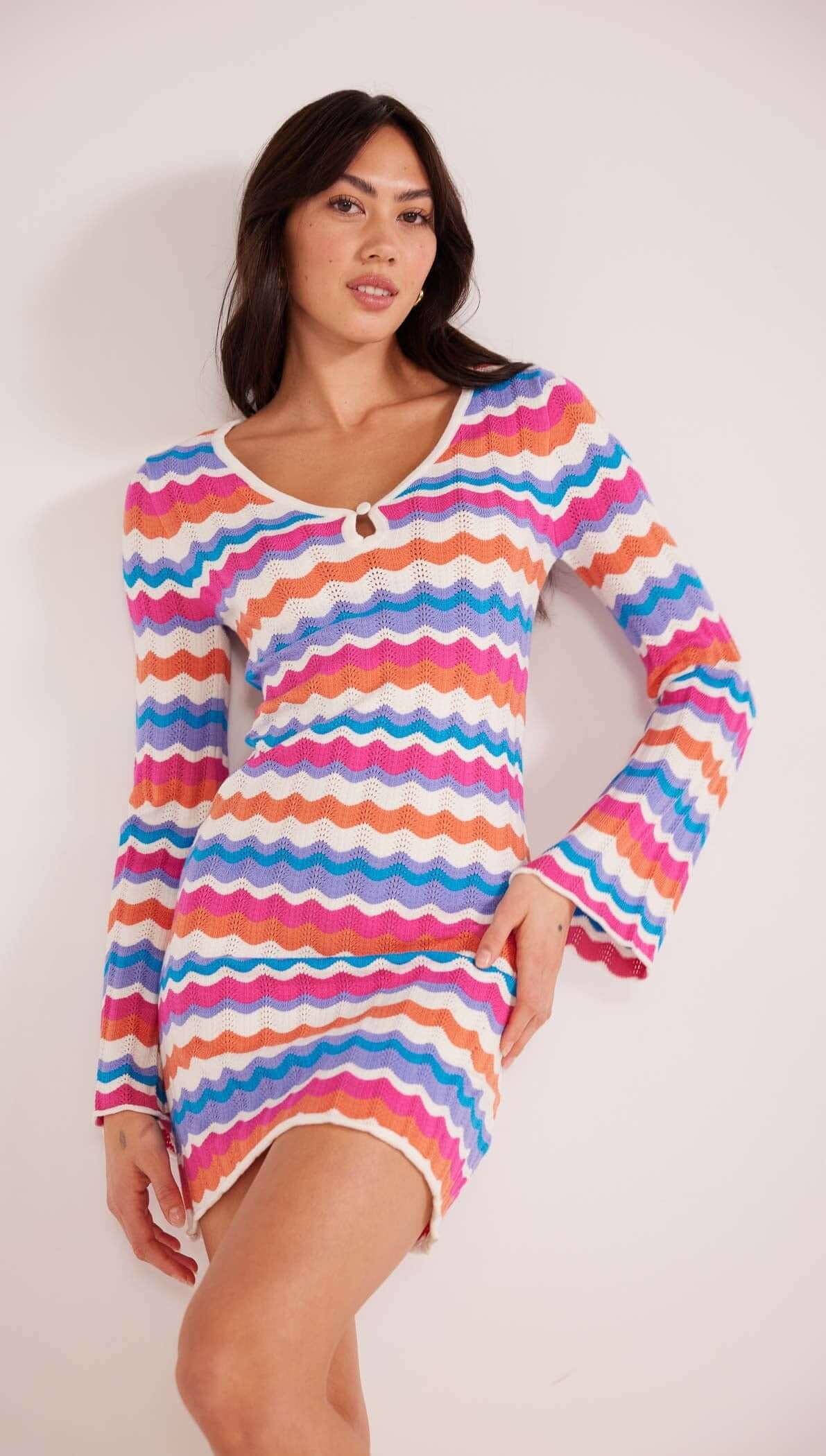 Wilma Pointelle Knit Dress - MINKPINK Official